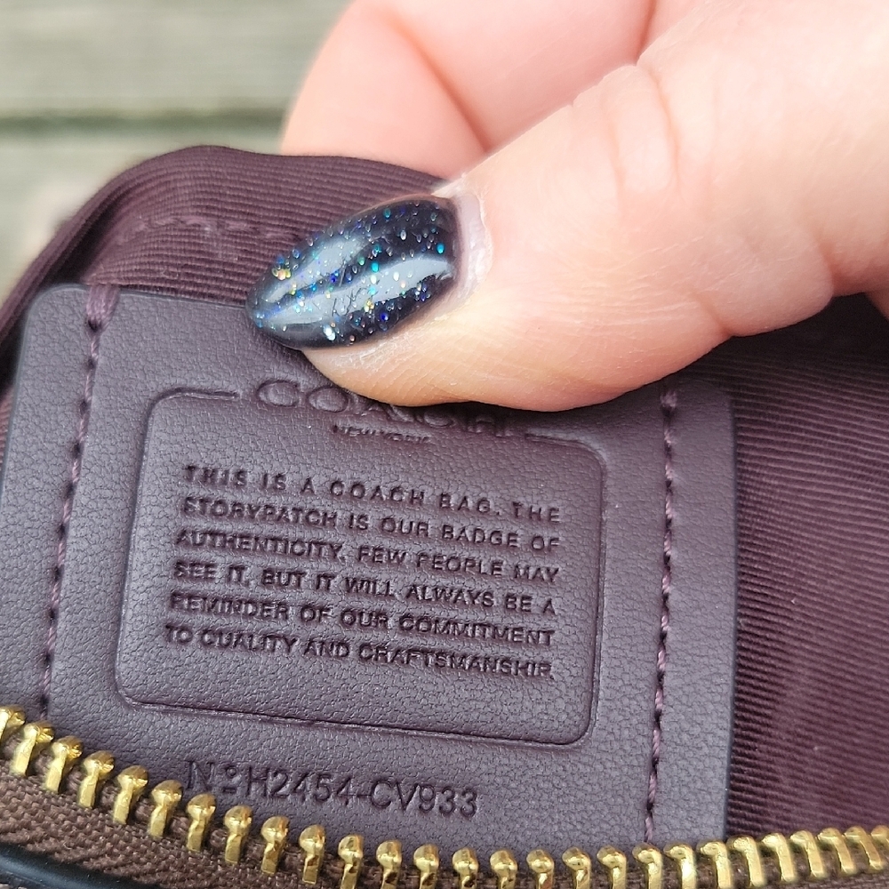 Coach Teri Shoulder Bag  Black and Walnut with Gold Accents - Picture 6 of 14